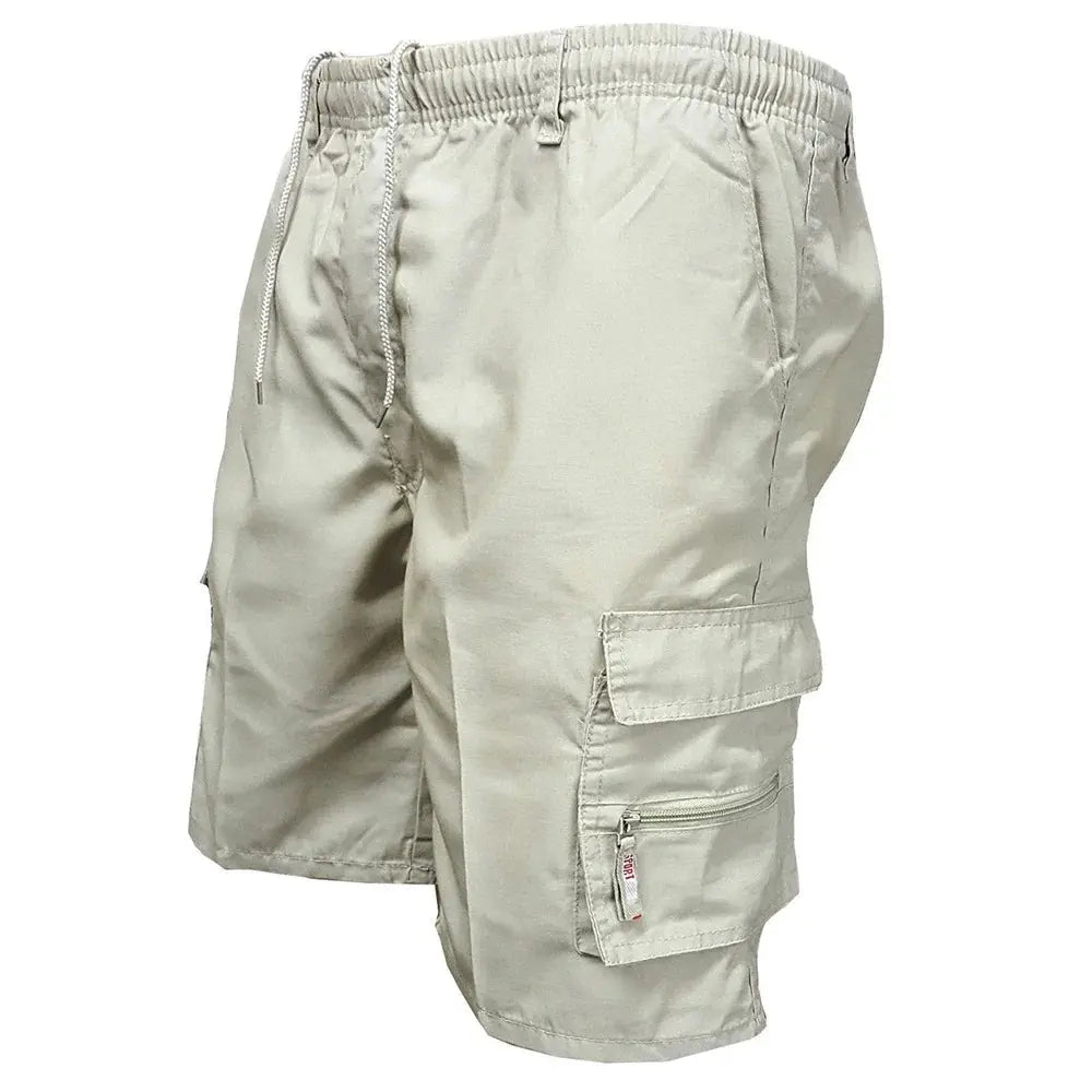 Ethan – Men's Black Cargo Shorts with Multi-Pockets and Elastic Waist for Work and Outdoor Activities Size S-L 3