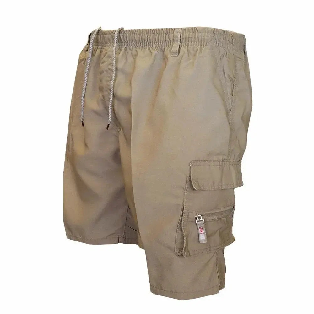 Ethan – Men's Black Cargo Shorts with Multi-Pockets and Elastic Waist for Work and Outdoor Activities Size S-L 4