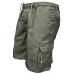 Ethan – Men's Black Cargo Shorts with Multi-Pockets and Elastic Waist for Work and Outdoor Activities Size S-L 6