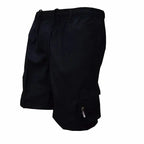 Ethan – Men's Black Cargo Shorts with Multi-Pockets and Elastic Waist for Work and Outdoor Activities Size S-L 10