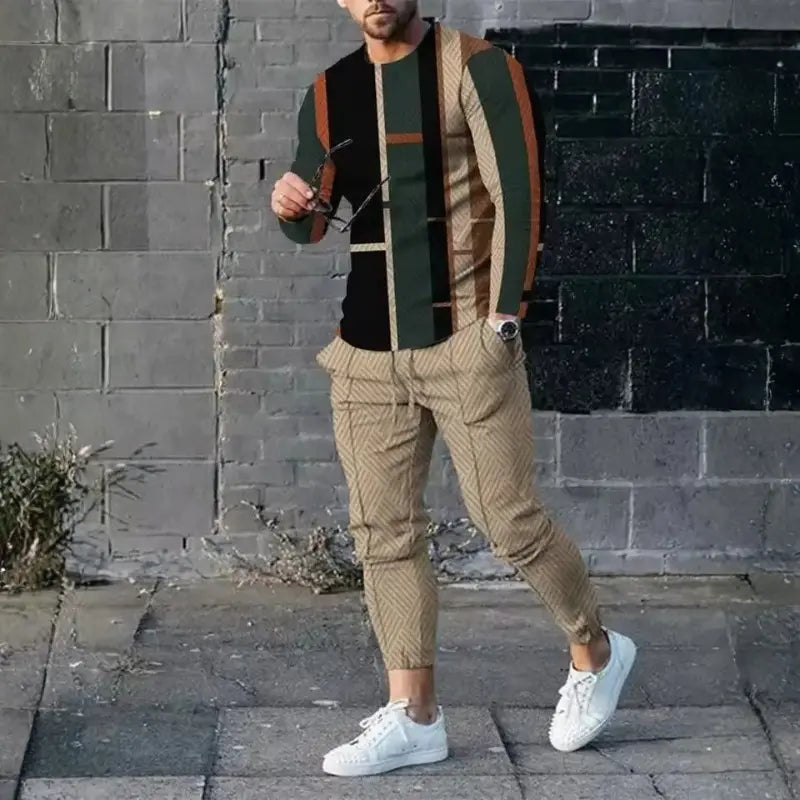 MunaWear - Men's Sportswear - Cody – Stylish and Comfortable Men's Tracksuit Set - Green / 6XL