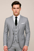 Caden - Men's 3-Piece Slim Fit Suit With Timeless Elegance For Weddings And Formal Occasions 1