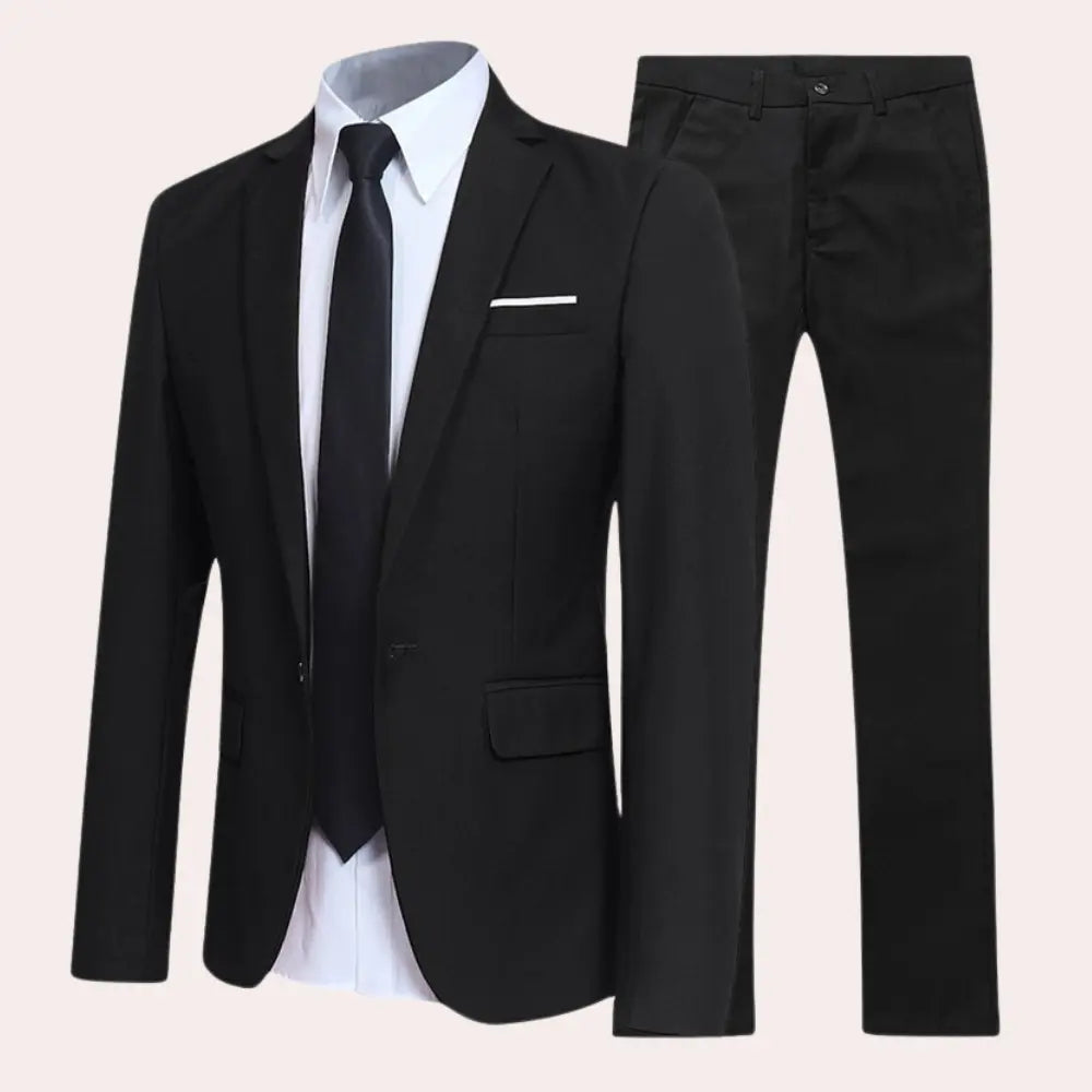 Caden - Slim Fit Men's Suit With Single-Breasted Blazer For Weddings And Formal Events 0