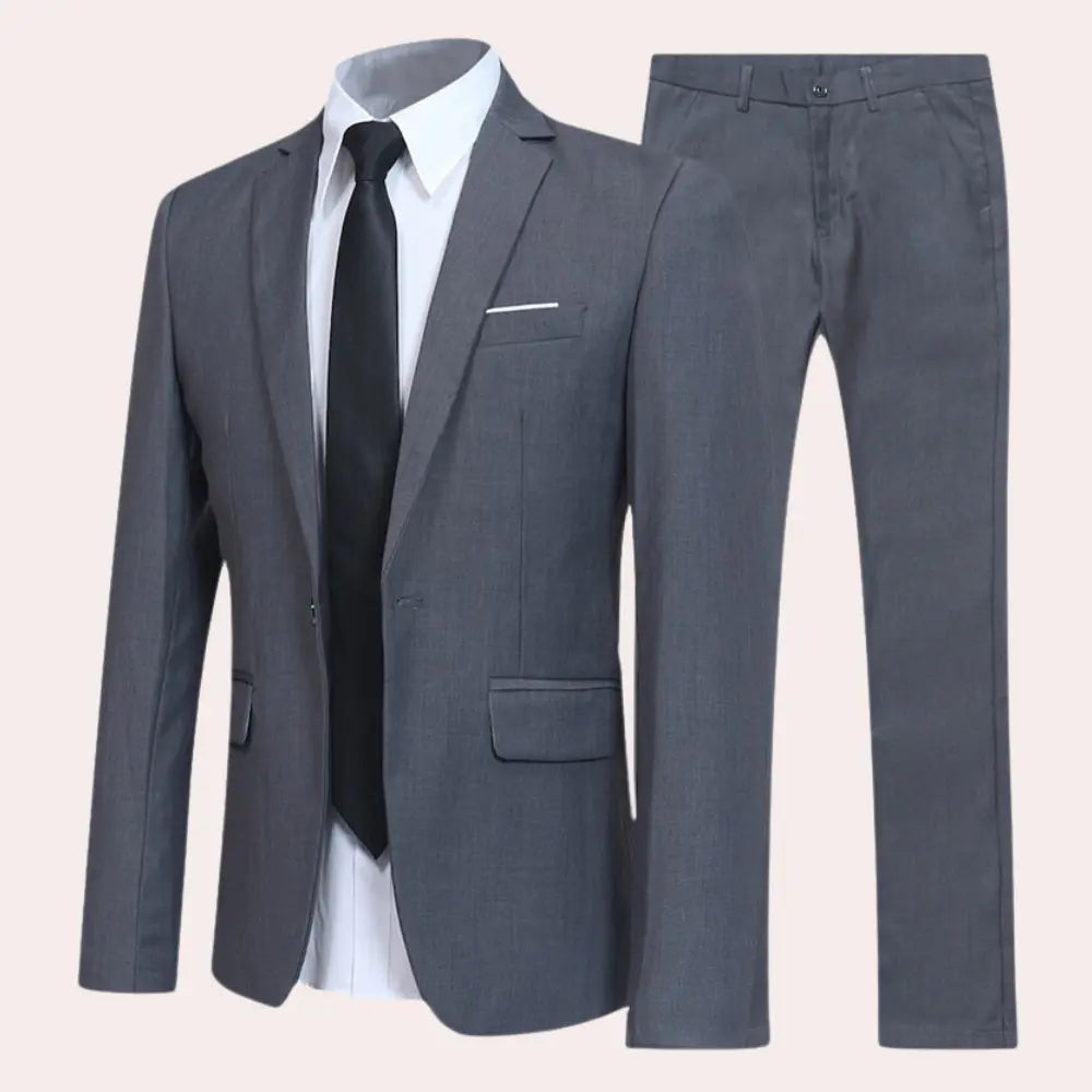 Caden - Slim Fit Men's Suit With Single-Breasted Blazer For Weddings And Formal Events 1