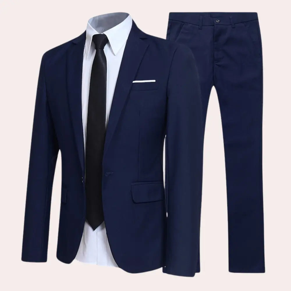 Caden - Slim Fit Men's Suit With Single-Breasted Blazer For Weddings And Formal Events 2