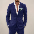 Caden - Stylish Men's Linen Suit With Tailored Fit For Weddings And Outdoor Events 1