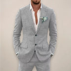 Caden - Stylish Men's Linen Suit With Tailored Fit For Weddings And Outdoor Events 4