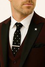 Caden - Tailored Men's Suit With Contrast Lapels For Weddings And Formal Occasions 1
