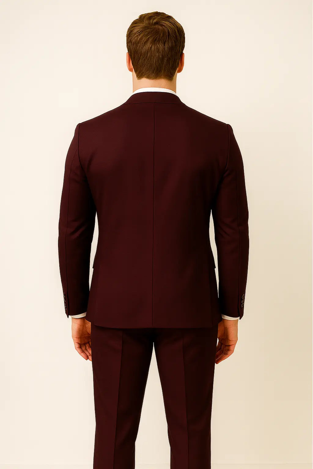 Caden - Tailored Men's Suit With Contrast Lapels For Weddings And Formal Occasions 4