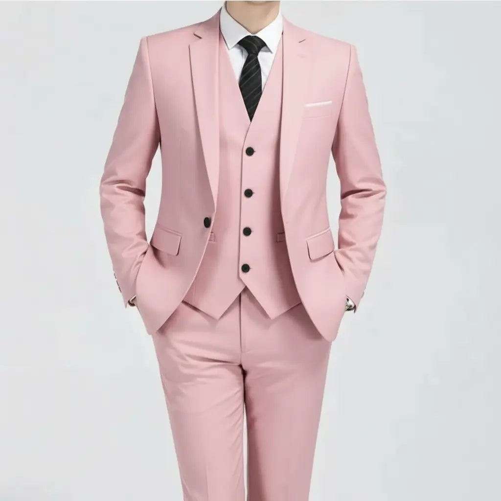 Caden - Tailored Men's Suit With Single-Button Design For Weddings And Formal Events 1