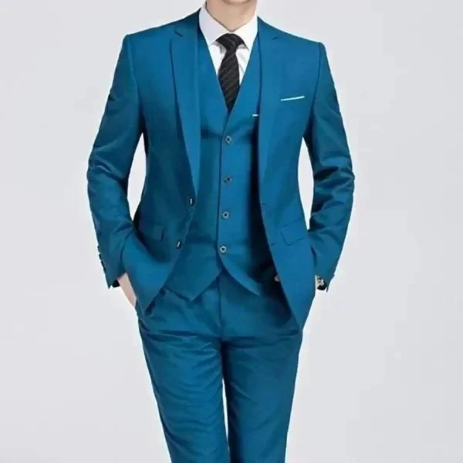 Caden - Tailored Men's Suit With Single-Button Design For Weddings And Formal Events 3