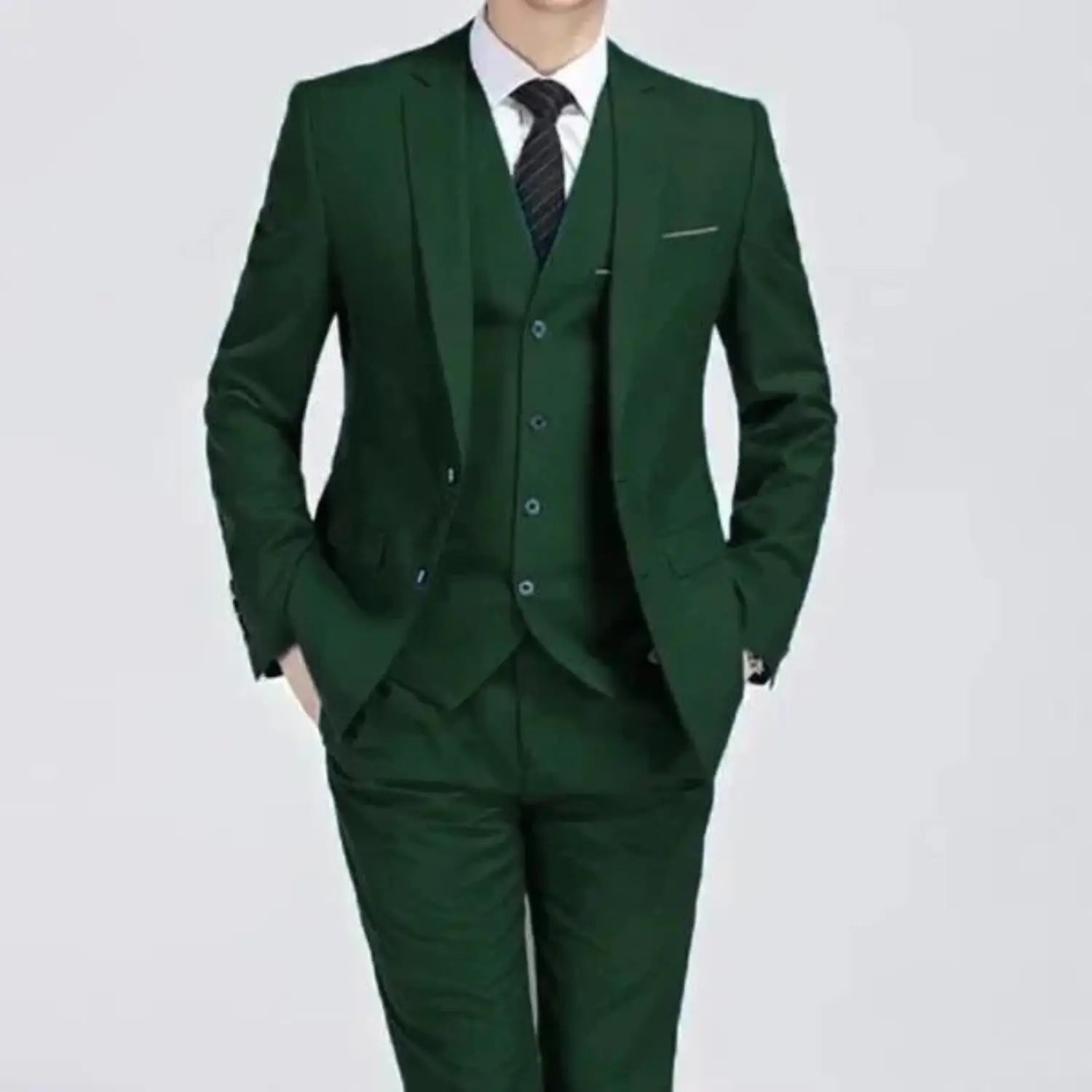 Caden - Tailored Men's Suit With Single-Button Design For Weddings And Formal Events 4