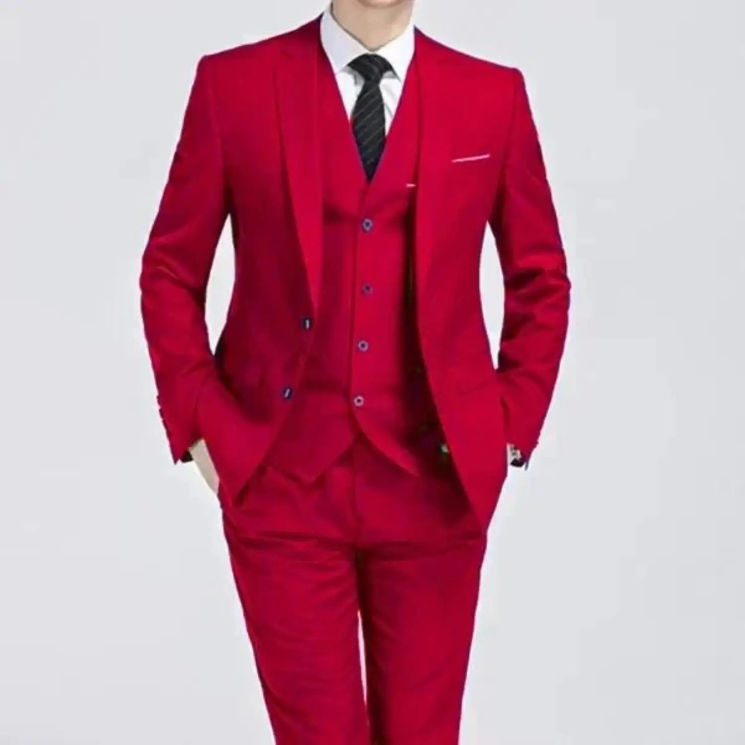 Caden - Tailored Men's Suit With Single-Button Design For Weddings And Formal Events 6