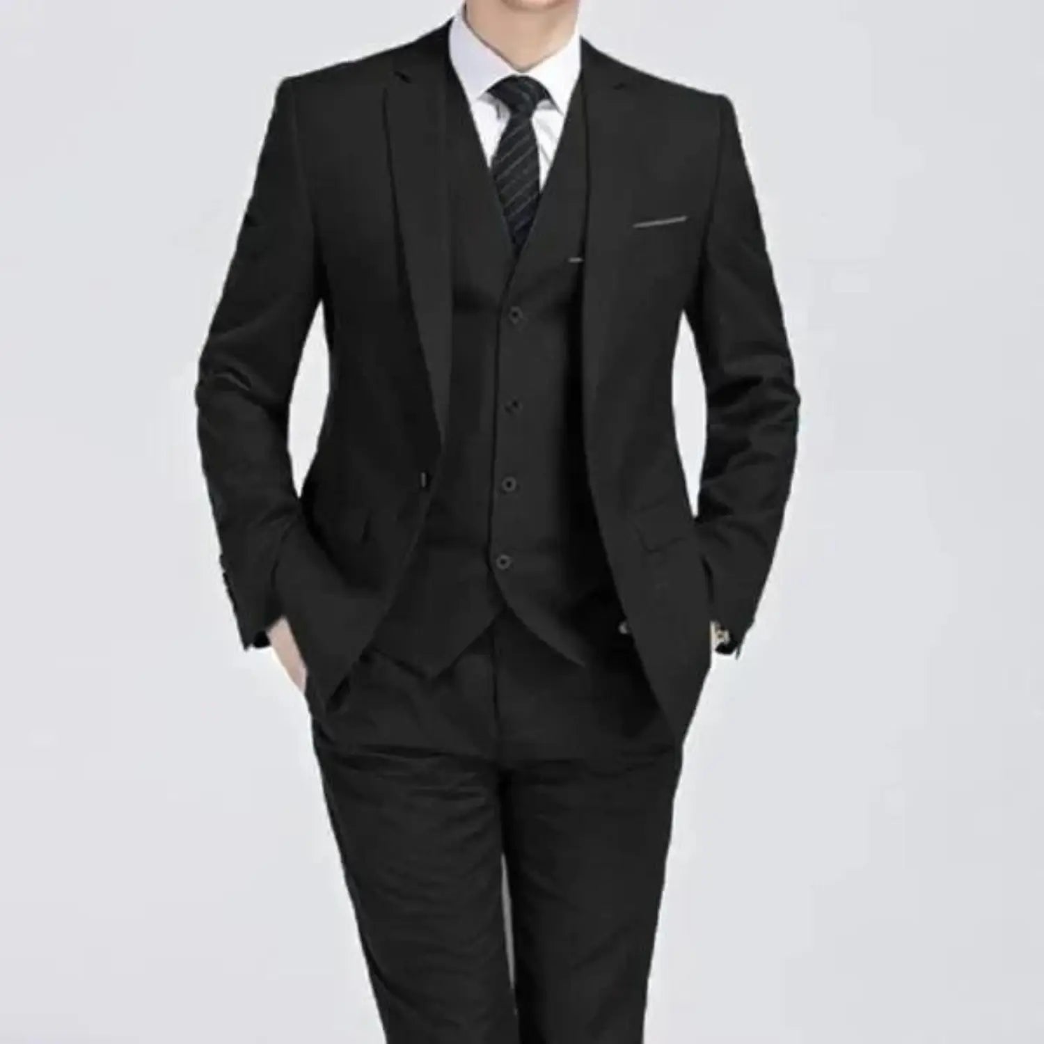 Caden - Tailored Men's Suit With Single-Button Design For Weddings And Formal Events 7