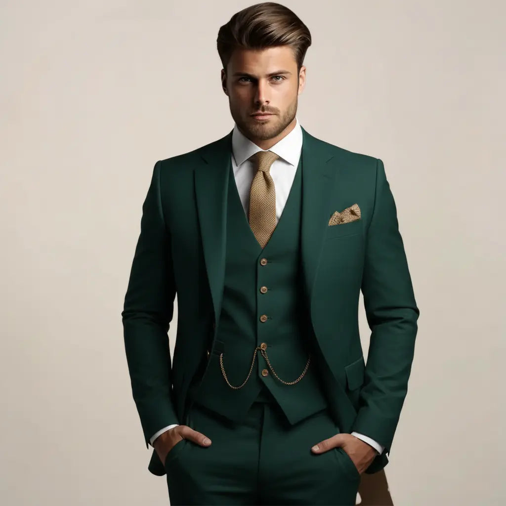 Caden - Three-Piece Slim Fit Men's Suit For Weddings And Formal Events 4