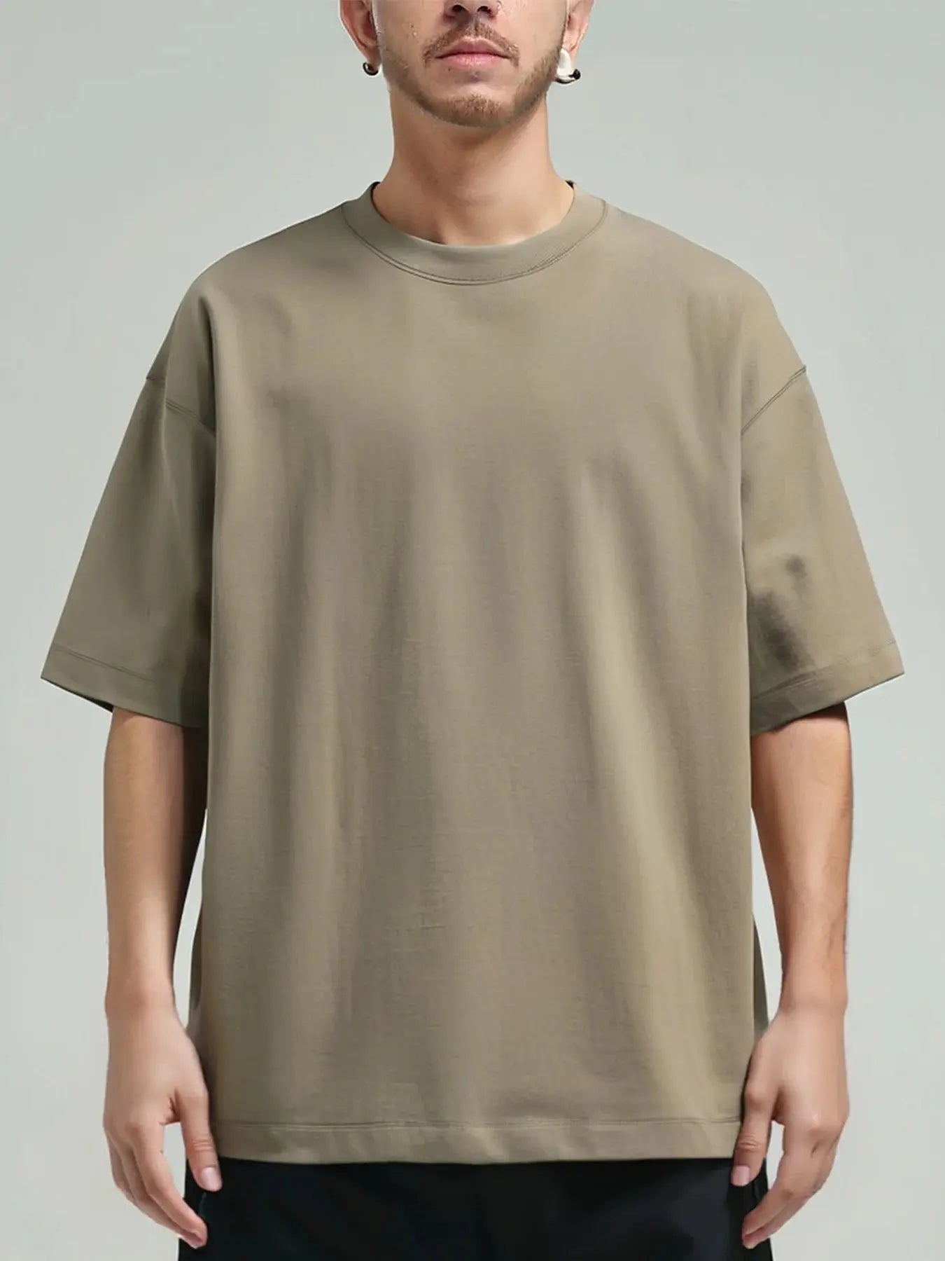 Caden - Heavyweight Men’s T-shirt With Drop Shoulder For Casual Comfort 5
