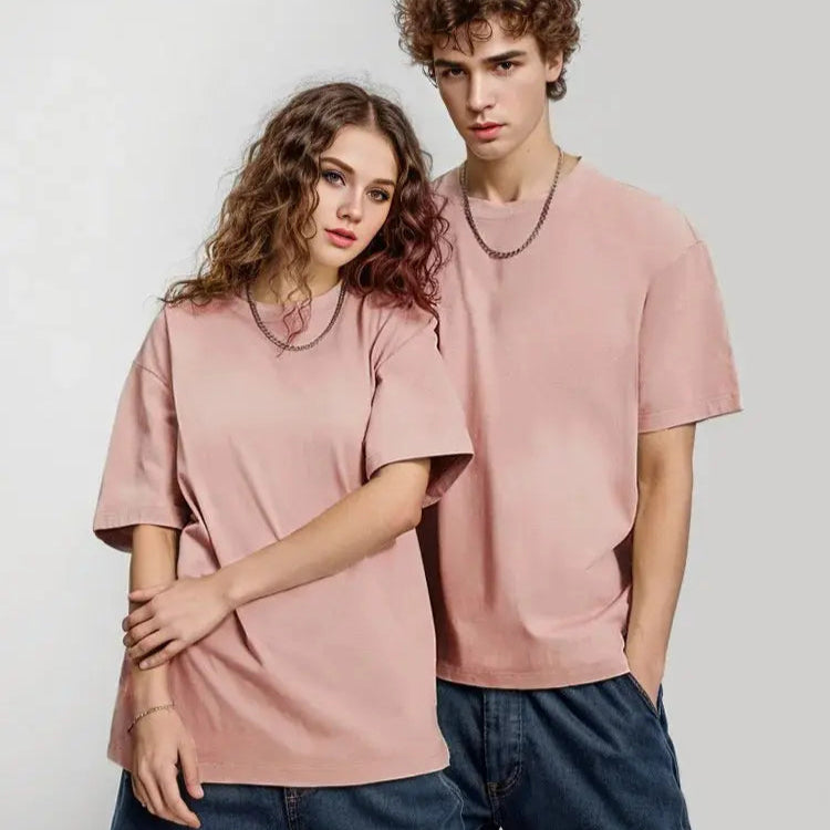 Ethan – Oversized Heavyweight Cotton T-Shirt for Men in Solid Colors, Sizes M-XL 4