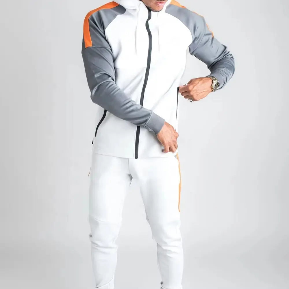 MunaWear - Men's Tracksuits - Chase – Men's Athletic Fit Zip-Up Training Suit for Sports & Casual Wear - 