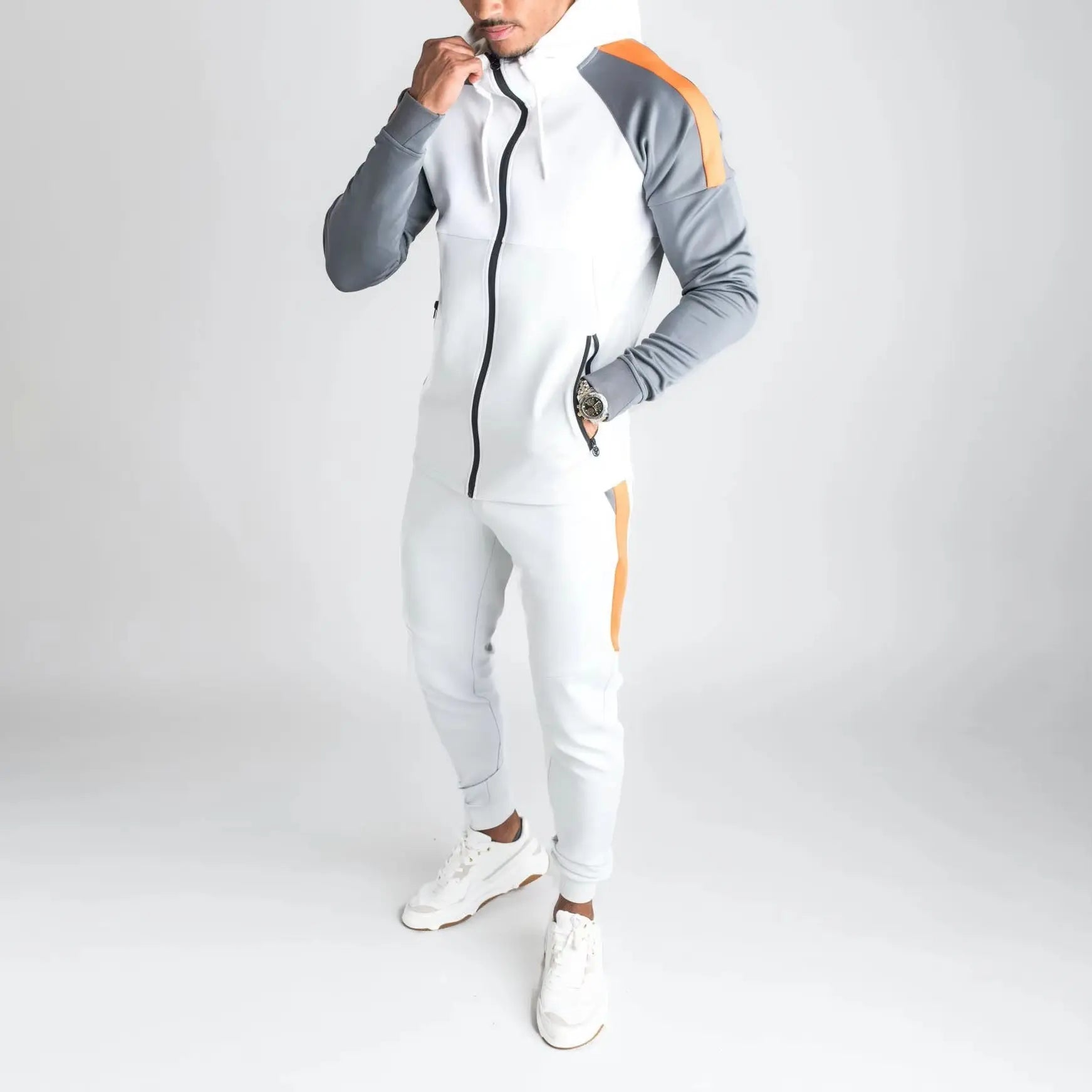 MunaWear - Men's Tracksuits - Chase – Men's Athletic Fit Zip-Up Training Suit for Sports & Casual Wear - 