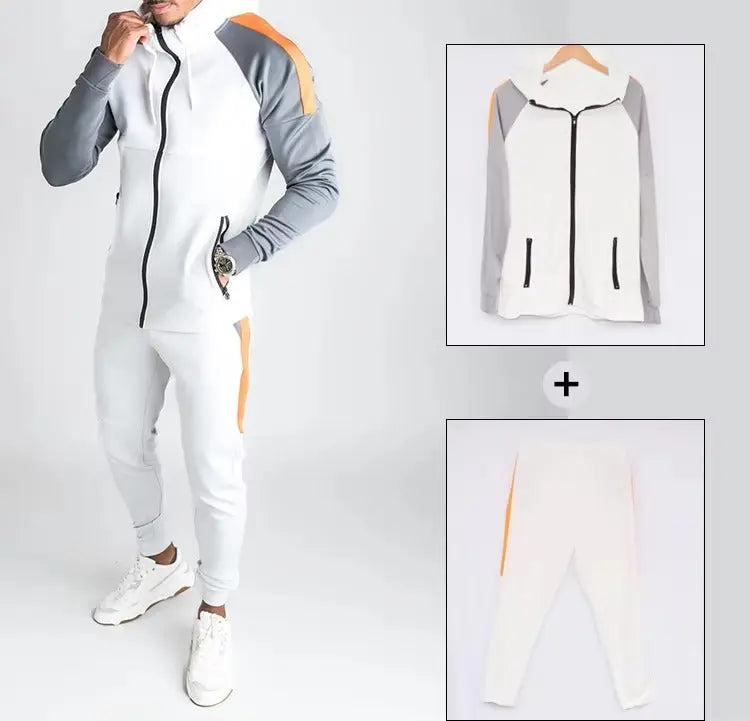 MunaWear - Men's Tracksuits - Chase – Men's Athletic Fit Zip-Up Training Suit for Sports & Casual Wear - 