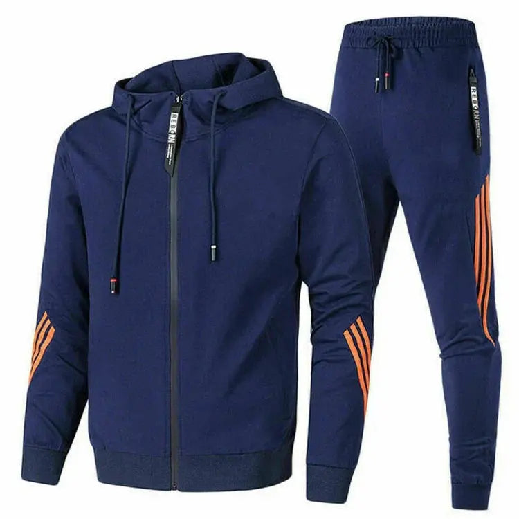 Ethan - Slim Fit Men's Jogging Suit with Zipper and Breathable Fabric for Active Lifestyle Size S-L 0