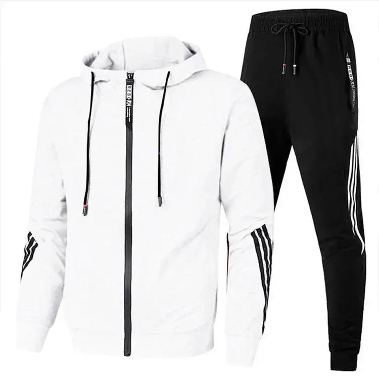 Ethan - Slim Fit Men's Jogging Suit with Zipper and Breathable Fabric for Active Lifestyle Size S-L 2