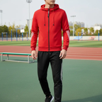 MunaWear - Men's Tracksuits - Sam - Slim Fit Men's Jogging Suit with Zipper and Breathable Fabric for Active Lifestyle - 