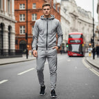 MunaWear - Men's Tracksuits - Sam - Slim Fit Men's Jogging Suit with Zipper and Breathable Fabric for Active Lifestyle - 