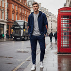 MunaWear - Men's Tracksuits - Sam - Slim Fit Men's Jogging Suit with Zipper and Breathable Fabric for Active Lifestyle - 