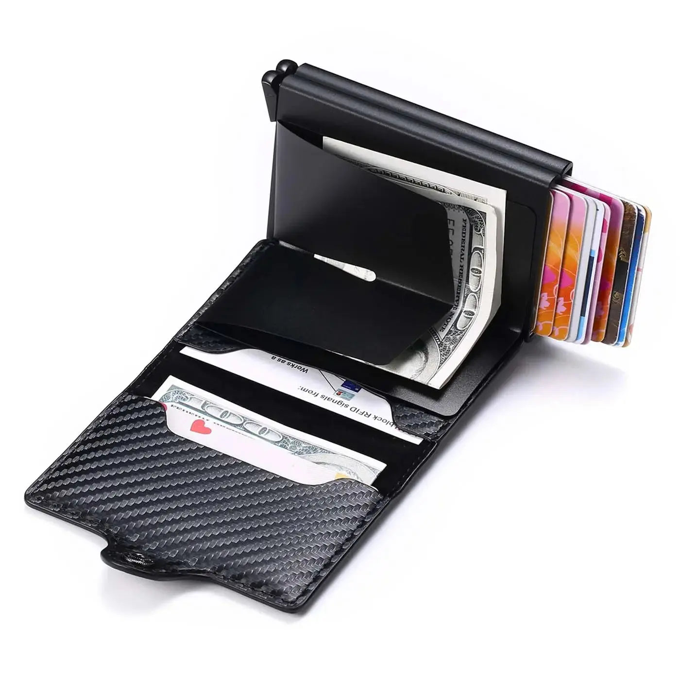 Caden - Slim Carbon Fiber Men's Wallet With RFID Protection For Everyday Use 1