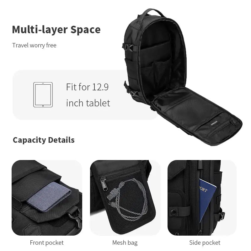 Caden - Tactical Sling Messenger Bag With Waterproof Design For Outdoor Sports 3