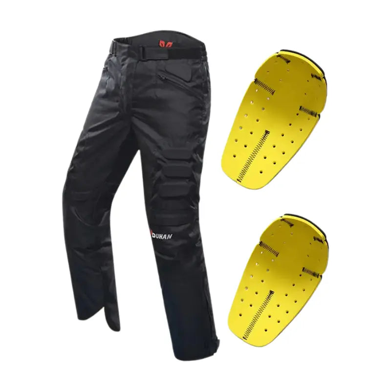 MunaWear - Motorcycle Clothing - Caden - Durable Men's Motorcycle Suit With Protective Gear For All-Weather Riding - Black Pants / XXXL