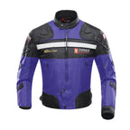 MunaWear - Motorcycle Clothing - Caden - Durable Men's Motorcycle Suit With Protective Gear For All-Weather Riding - Blue Jacket 1 / XXXL