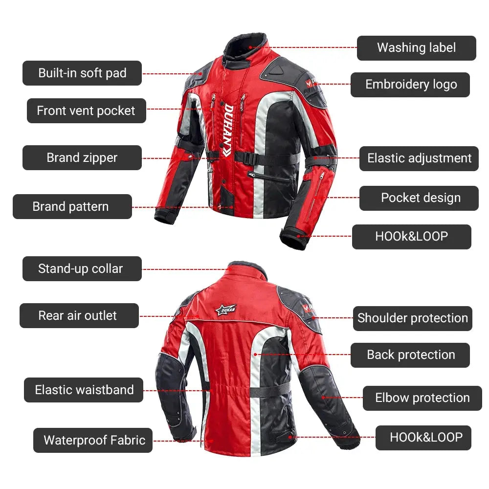 Caden - Durable Men's Motorcycle Jacket With Windproof Design For All-Weather Riding 4