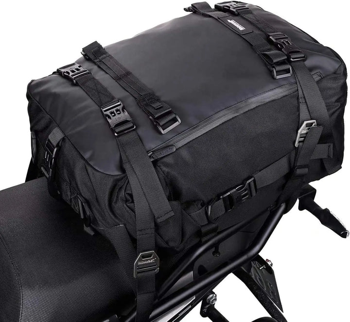 MunaWear - Motorcycle Luggage - MotoVault - Waterproof Multifunctional Motorcycle Back Seat Bag - 