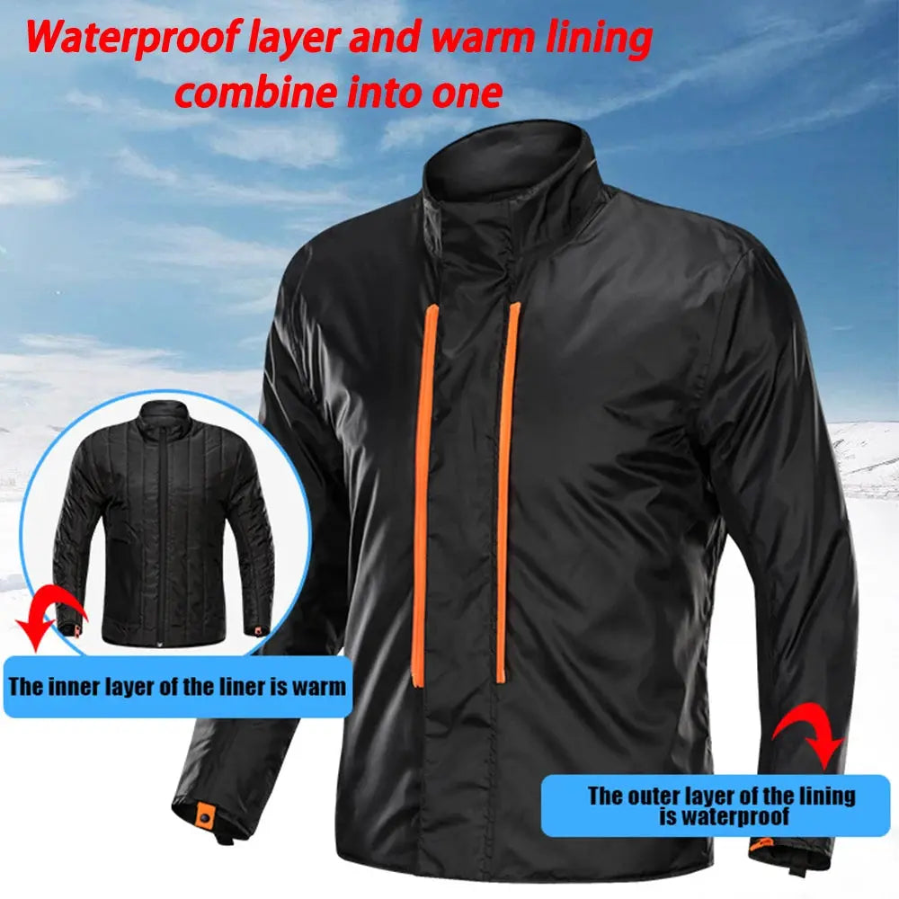 Caden - Cold-Proof Waterproof Men's Motorcycle Jacket With Protective Armor For Winter Riding 4