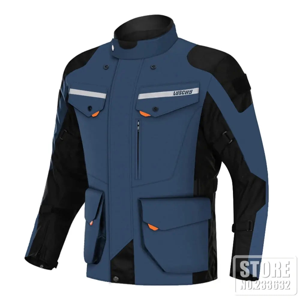 Caden - Cold-Proof Waterproof Men's Motorcycle Jacket With Protective Armor For Winter Riding 18