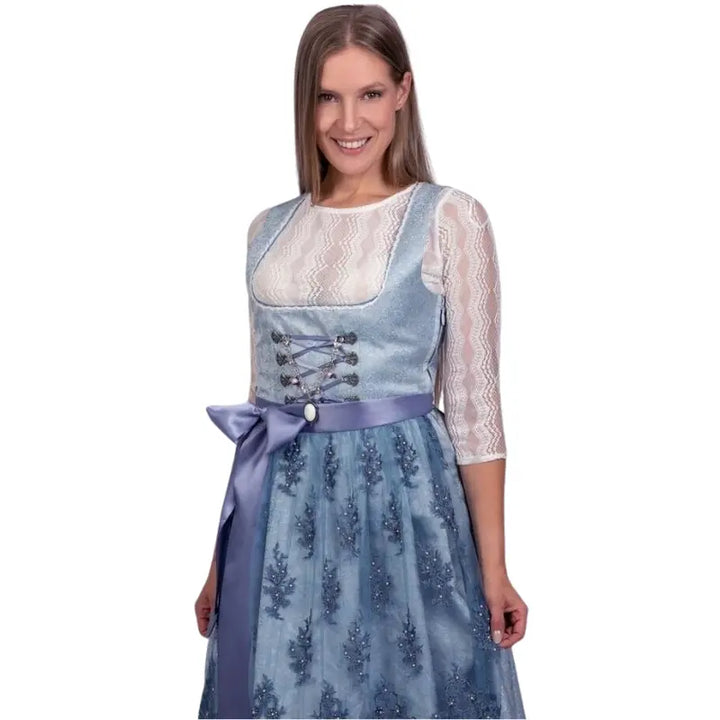 AlpenGoddess Oktoberfest Dirndl Dress – Elegant Sleeveless Design – Perfect for Beer Festivals