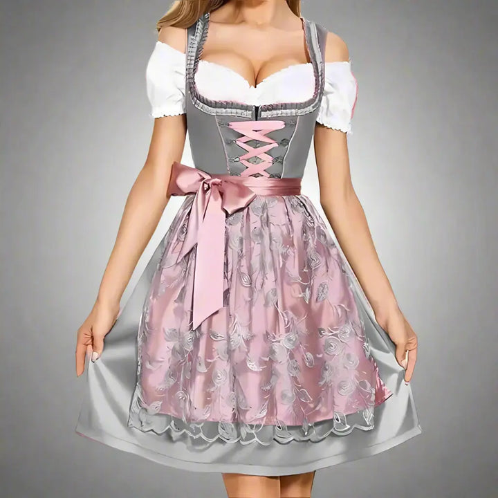 Oktoberfest Dirndl Costume – Elegant Short-Sleeve Dress for Women – Comfortable Fit – Perfect for Beer Festivals