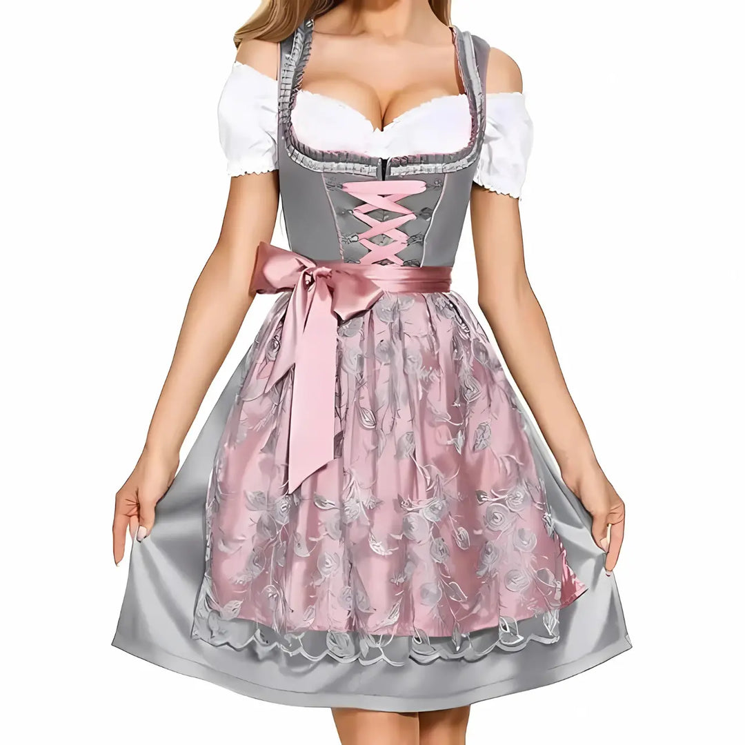 Oktoberfest Dirndl Costume – Elegant Short-Sleeve Dress for Women – Comfortable Fit – Perfect for Beer Festivals