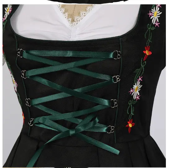 MunaWear - Oktoberfest - Oktoberfest Bavarian Dirndl Dress – Elegant Women's Costume with Apron – Authentic Style for Beer Festivals - 