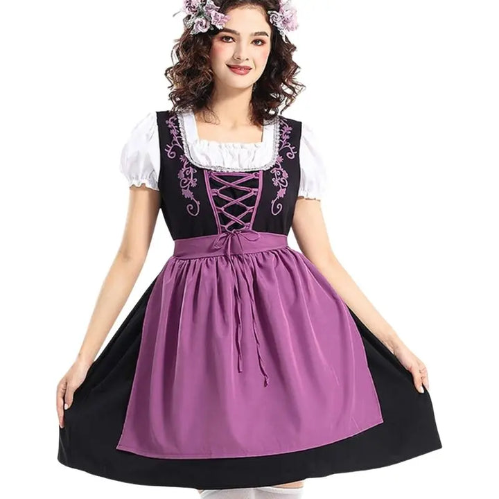 MunaWear - Oktoberfest - Oktoberfest Bavarian Trachten Dress – Elegant Heidi-Mode Costume – Perfect for Beer Festivals - 