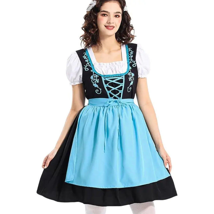 MunaWear - Oktoberfest - Oktoberfest Bavarian Trachten Dress – Elegant Heidi-Mode Costume – Perfect for Beer Festivals - 