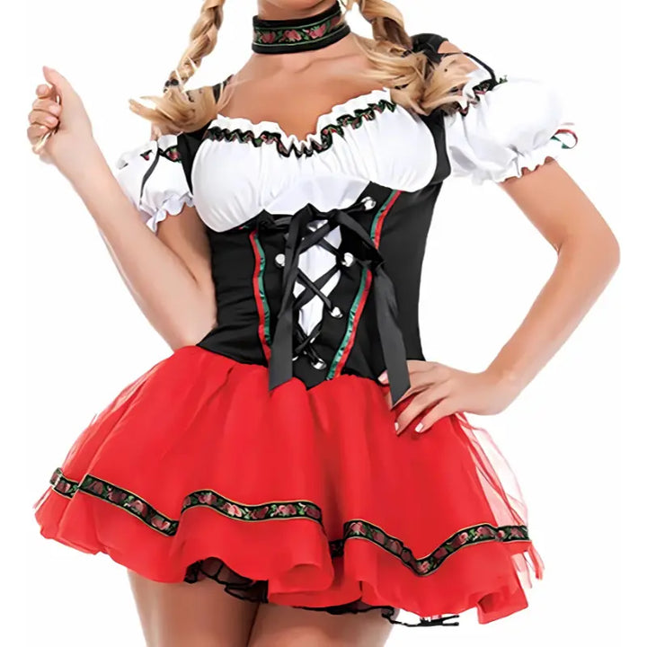 Oktoberfest Dirndl Days Dress – Authentic Playful Costume for Women – Comfortable Fit, Eye-Catching Style – Perfect for Festivals
