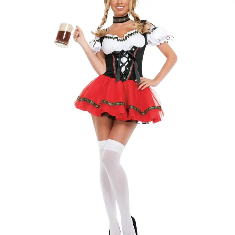 Oktoberfest Dirndl Days Dress – Authentic Playful Costume for Women – Comfortable Fit, Eye-Catching Style – Perfect for Festivals