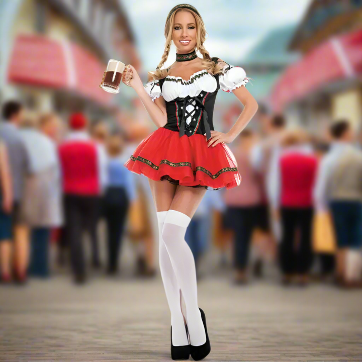 Oktoberfest Dirndl Days Dress – Authentic Playful Costume for Women – Comfortable Fit, Eye-Catching Style – Perfect for Festivals