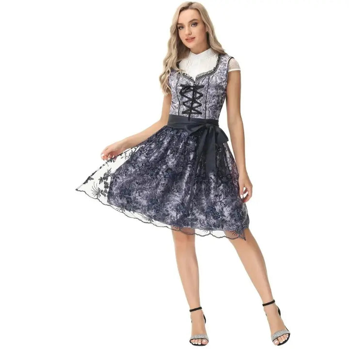 Oktoberfest Dirndl Dress – Elegant Bavarian Trachtenkleid – Perfect for Beer Festivals