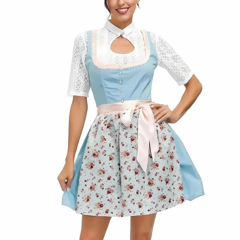 Oktoberfest Dirndl Dress – Elegant Bavarian Trachtenkleid – Perfect for Beer Festivals