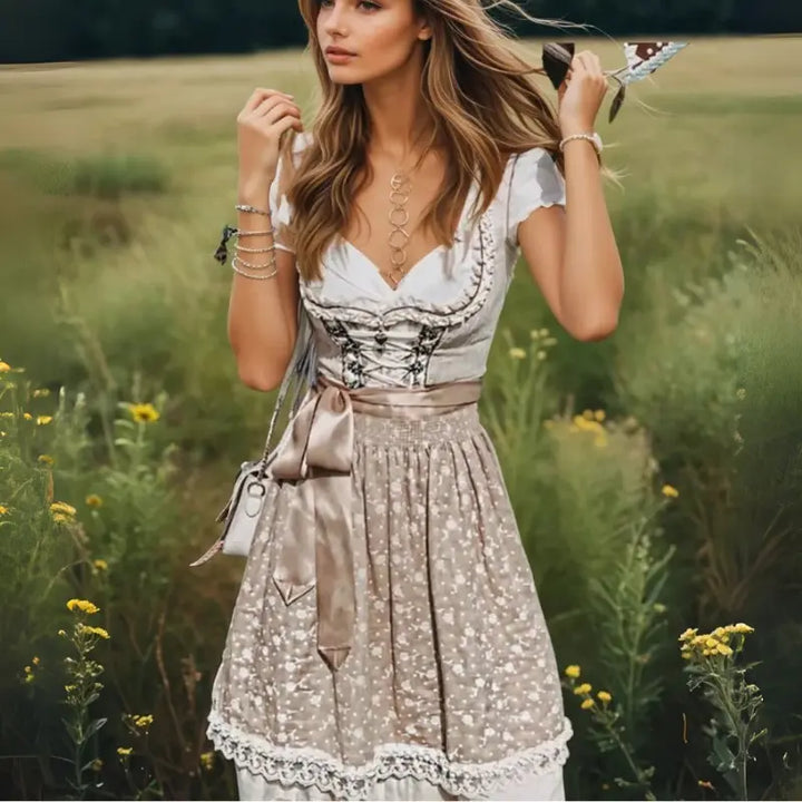 Oktoberfest Dirndl Dress – Elegant Traditional Bavarian Style – Perfect for Beer Festivals