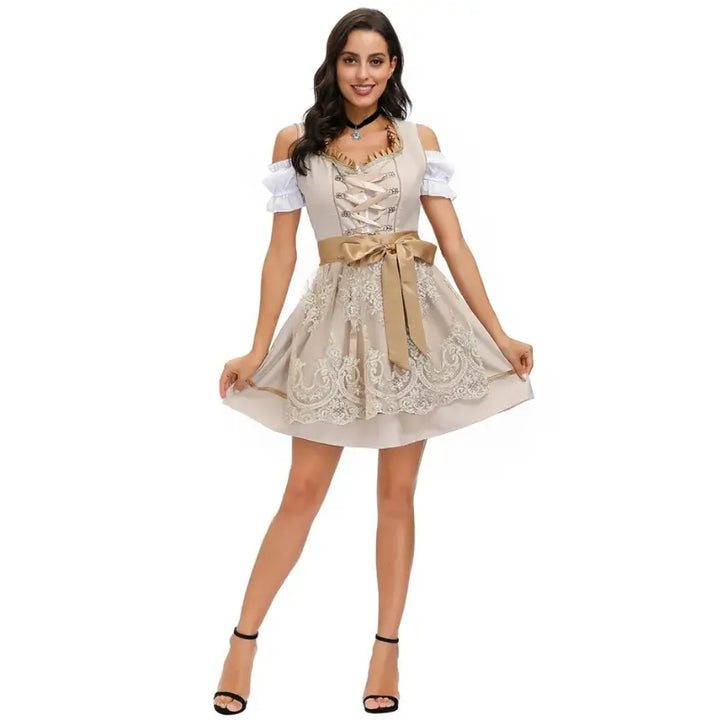 Oktoberfest Dirndl Dress – Traditional Elegant Design with Embroidery – Perfect for Beer Festivals